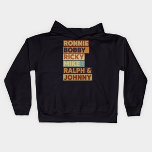 New Edition Ronnie Bobby Ricky Mike Ralph & Johnny Kids Hoodie